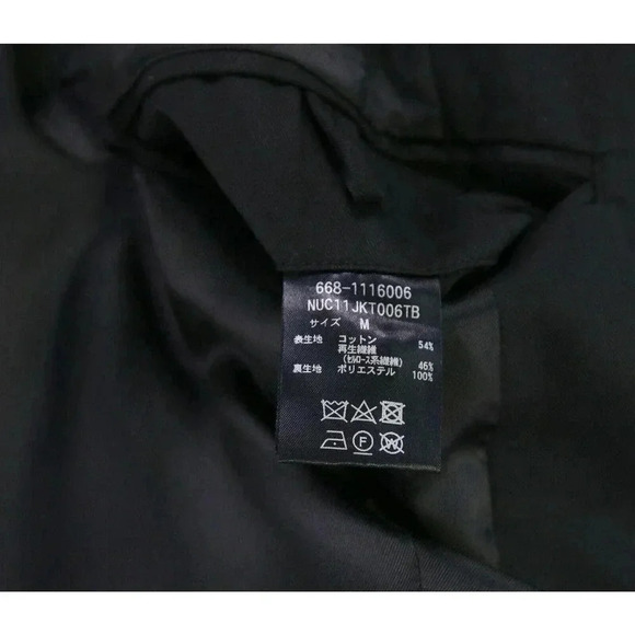 NVy by Nano-Universe Black Double Breasted Cotton Blazer Jacket Medium - Picture 8 of 8